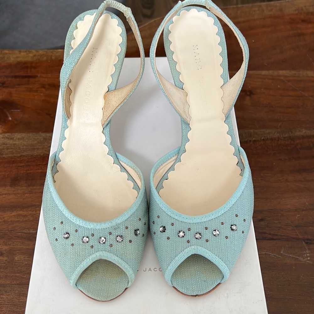 Marc Jacobs open toe sandals with crystals for $60